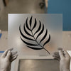 Minimalist Palm Branch Art | DTF Transfer Ready to Press | Boho Style Heat Transfer