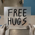 Free Hugs Sayings | DTF Transfer Ready to Press | Playful Script Heat Transfer