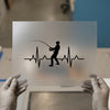 Fishing Heartbeat | DTF Transfer Ready to Press | Angler Life Heat Transfer