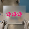 Pink Hibiscus Flowers | DTF Transfer Ready to Press | Tropical Floral Heat Transfer
