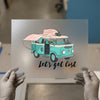 Retro Van & 'Let's Get Lost' | DTF Transfer Ready to Press | Vintage Camper Heat Transfer