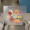Born To Travel Icons | DTF Transfer Ready to Press | Adventure Heat Transfer