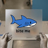 Shark 'Bite Me' | DTF Transfer Ready to Press | Cartoon Heat Transfer