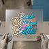 Beach Booze Besties | DTF Transfer Ready to Press | Tropical Script Heat Transfer
