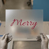 Merry Script | DTF Transfer Ready to Press | Festive Heat Transfer