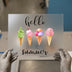 Hello Summer Ice Cream | DTF Transfer Ready to Press | Watercolor Summer Heat Transfer