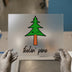 Feelin' Pine Evergreen | DTF Transfer Ready to Press | Cartoon Winking Tree Heat Transfer