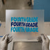 Fourth Grade Stacked | DTF Transfer Ready to Press | School Style Heat Transfer