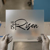 He Is Risen Christian Cross | DTF Transfer Ready to Press | Religious Heat Transfer
