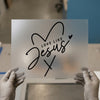 Love Like Jesus Script Heart | DTF Transfer Ready to Press | Christian Heat Transfer