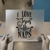 I Love Jesus & Naps | DTF Transfer Ready to Press | Humorous Script Heat Transfer