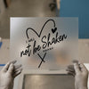 I Will Not Be Shaken Heart Design | DTF Transfer Ready to Press | Faith Heat Transfer