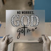 No Worries God Got Me Leopard Print | DTF Transfer Ready to Press | Faith Heat Transfer