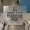 Blessings Thank Thee | DTF Transfer Ready to Press | Elegant Script Heat Transfer