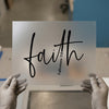 Faith Ephesians 2:8 Script | DTF Transfer Ready to Press | Christian Heat Transfer
