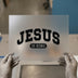 Jesus Is King | DTF Transfer Ready to Press | Collegiate Style Heat Transfer