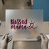 Blessed Mama Hearts | DTF Transfer Ready to Press | Script Heat Transfer