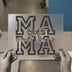 MAMA Distressed Camo Bow | DTF Transfer Ready to Press | Rustic Heat Transfer