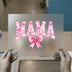 Mama Floral Bow | DTF Transfer Ready to Press | Pink Shabby Chic Heat Transfer
