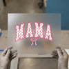 Strawberry Mama Arch Type | DTF Transfer Ready to Press | Pink Bow Heat Transfer