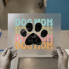 Dog Mom Paw Print | DTF Transfer Ready to Press | Retro Distressed Heat Transfer