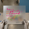 Mother Is First Best Friend Forever | DTF Transfer Ready to Press | Floral Script Heat Transfer