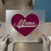 Mama Heart Script | DTF Transfer Ready to Press | Retro Style Heat Transfer