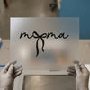 Script 'Mama' with Bow | DTF Transfer Ready to Press | Feminine Heat Transfer