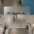 Script 'Mama' with Bow | DTF Transfer Ready to Press | Feminine Heat Transfer