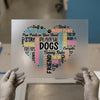 Heart Filled with Dog Words | DTF Transfer Ready to Press | Playful Pet Heat Transfer