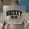Hockey Mom Arch Text | DTF Transfer Ready to Press | Collegiate Sport Heat Transfer