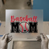Baseball Mom Script & Block Letters | DTF Transfer Ready to Press | Sports Fan Heat Transfer