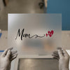 Mom Script & Hearts | DTF Transfer Ready to Press | Family Heat Transfer