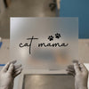 Cat Mama Script with Paw Prints | DTF Transfer Ready to Press | Pet Lover Heat Transfer