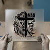 Man of Faith Lion Cross | DTF Transfer Ready to Press | Christian Heat Transfer