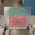 God Is Love 1 John 4:8 | DTF Transfer Ready to Press | Retro Religious Heat Transfer