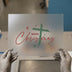 Merry Christmas Brush Cross | DTF Transfer Ready to Press | Festive Heat Transfer