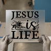 Jesus Is Life Dragon Motif | DTF Transfer Ready to Press | Faith Heat Transfer