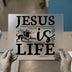 Jesus Is Life Dragon Motif | DTF Transfer Ready to Press | Faith Heat Transfer