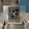 In The Waiting God Is Working | DTF Transfer Ready to Press | Botanical Christian Heat Transfer