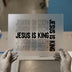 Jesus Is King Text | DTF Transfer Ready to Press | Bold Christian Heat Transfer