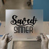 Saved Sinner | DTF Transfer Ready to Press | Faith-Inspired Heat Transfer