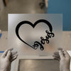 Heart with Jesus Script | DTF Transfer Ready to Press | Faith Heat Transfer