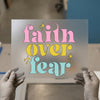 Faith Over Fear Retro DTF Transfer Ready to Press | Groovy Heat Transfer