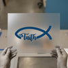 Christian Ichthus Faith | DTF Transfer Ready to Press | Religious Heat Transfer