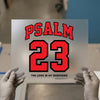 Psalm 23 Red Sports Block | DTF Transfer Ready to Press | Collegiate Heat Transfer