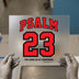 Psalm 23 Red Sports Block | DTF Transfer Ready to Press | Collegiate Heat Transfer