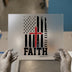 Faith Over Fear Distressed Flag | DTF Transfer Ready to Press | Patriotic Heat Transfer