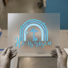 He is Risen Rainbow Cross | DTF Transfer Ready to Press | Christian Heat Transfer