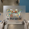 Joy to the World Nativity Bow | DTF Transfer Ready to Press | Holiday Heat Transfer